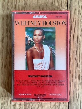 Whitney Houston Cassette Tape - 1985 by Arista Records titled “Whitney Houston”